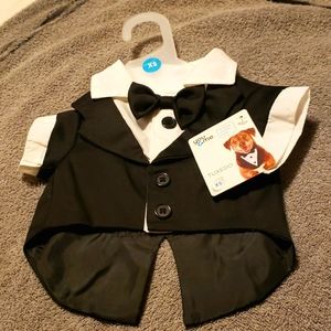 You and me dog tuxedo shirt XS